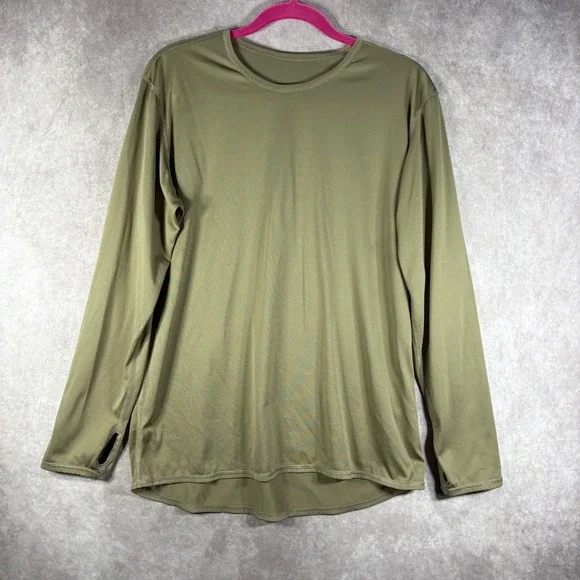 Milliken Undershirt Men Medium Green ECWCS Gen III Level 1 Base Layer Thumbholes