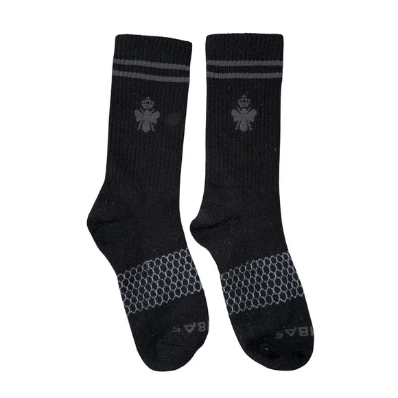 Bombas Calf Socks Mens One‎ Size Black Excellent Bee Better Crown Crest