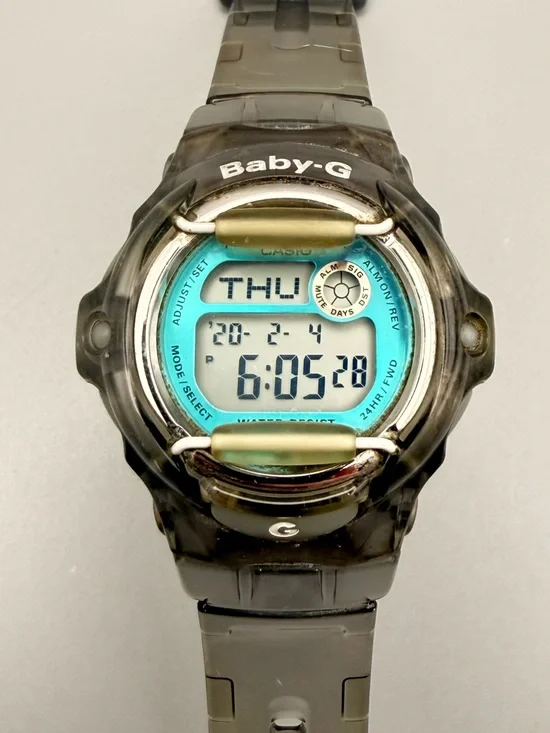 Casio Baby-G 3252 BG169R Translucent Gray smoked color blue face