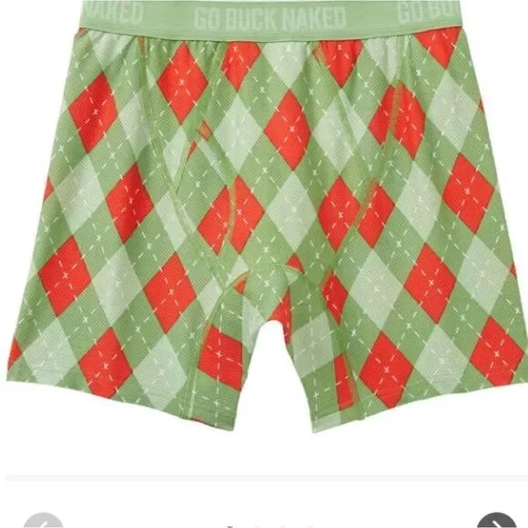 Men's Buck Naked Underwear Argyle NWT