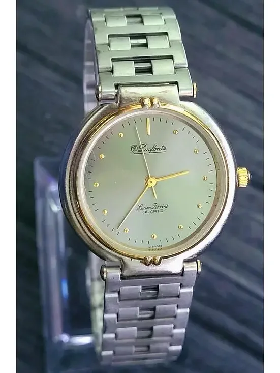 Vintage Dufonte Lucien Piccard 2 Tone Women's‎ Dress Watch