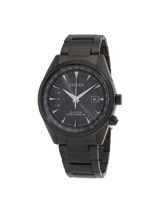 NWT Citizen Perpetual World Time GMT Eco-Drive Black Dial Men's Watch
