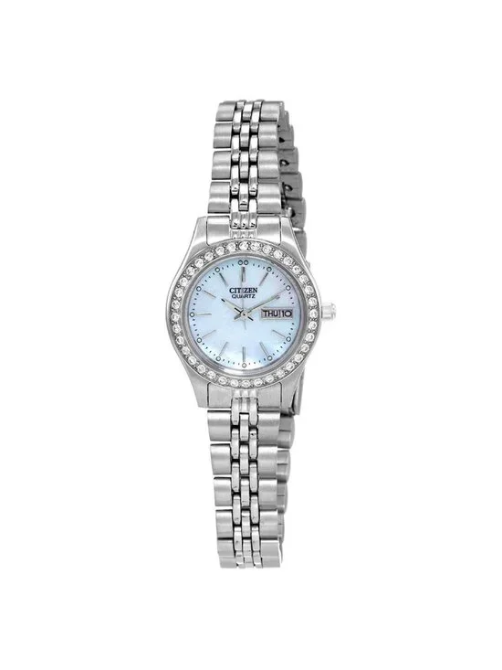NWT Citizen Quartz Crystal Blue Dial Ladies Watch