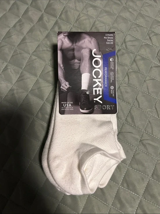 Jockey White No-Show Athletic Socks - 3 Pack