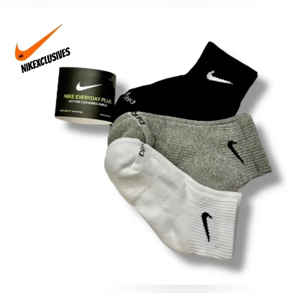 Nike Everyday Plus cotton cushioned dri-fit Quarter Ankle Socks multicolor