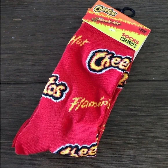 Cheetos Flamin Hot men’s crew socks size 6-12