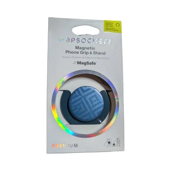 2-O PopSockets PopGrip‎ Magnetic Phone Grip & Stand MagSafe - Tile Blue