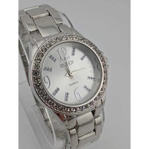 Studio Time Watch Women 32mm Case Crystal Bezel 8