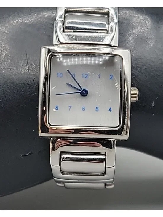 Vintage Android USA OKO Designs Square Silver Tone Women's Watch 22mm 6.5