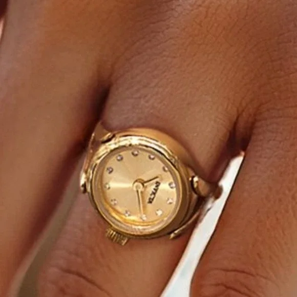 NEW Invicta Angel Women's Ring Watch - 17.5mm, Gold (44483)‎ #0427