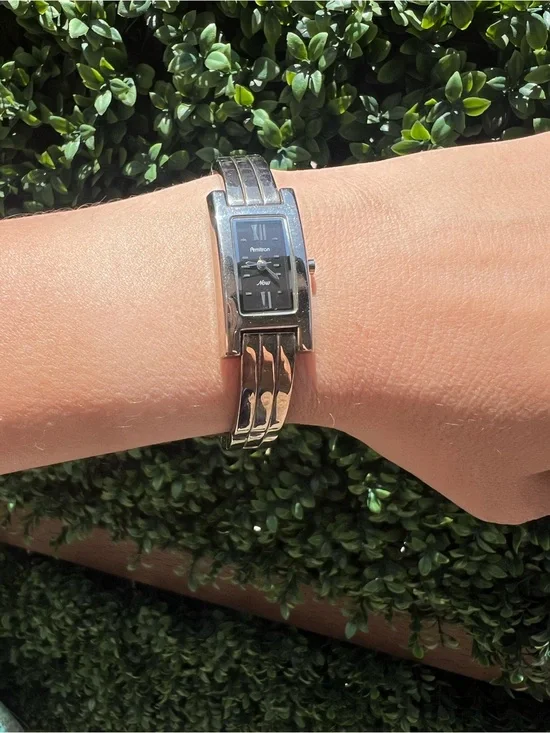Vintage Armitron Now 75/2625 Silver Tone Quartz Women's Watch Sz. 6 1/2