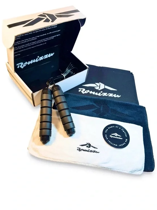 Black Jump Rope with Ergonomic Handles
