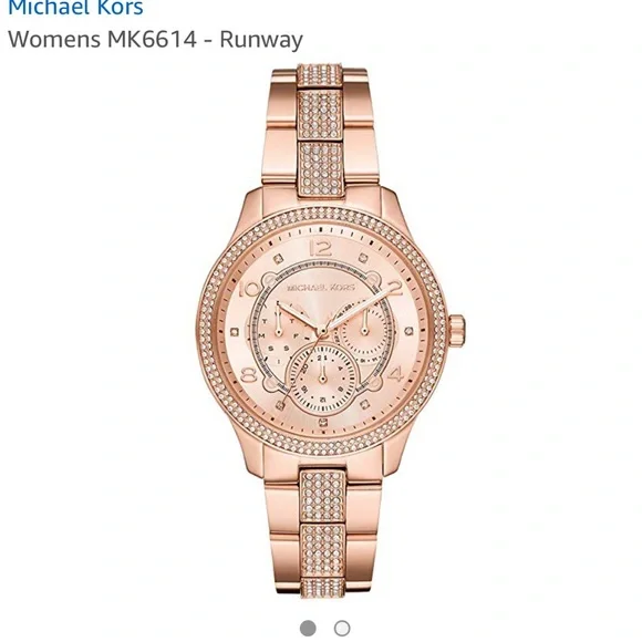Authentic Michael Kors Runway Rose gold watch