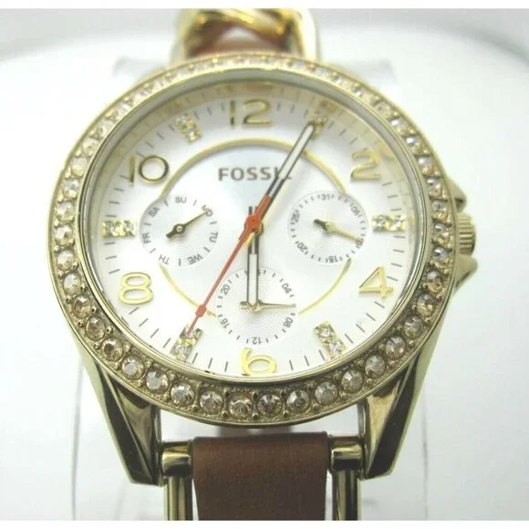 Women's Fossil 10ATM WR Crystals Analog 40mm Dial Watch (C988)
