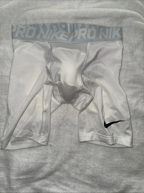Nike White Pro Compression Shorts