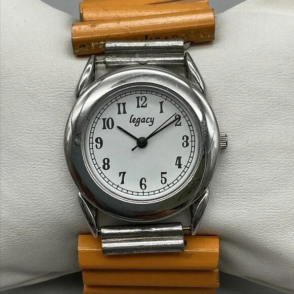 Stroke Of Art Legacy Womens Watch 31mm White Dial Yellow Pencil Band New Battery