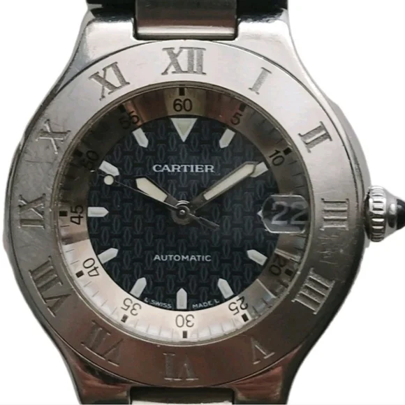 Cartier ~ Must de Cartier 21 Autoscaph 2427 Automatic Watch.