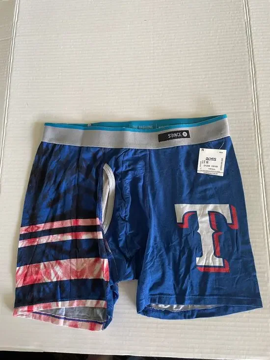 Stance Baseball Texas Rangers Basilone Men’s Boxers Underwear Size M