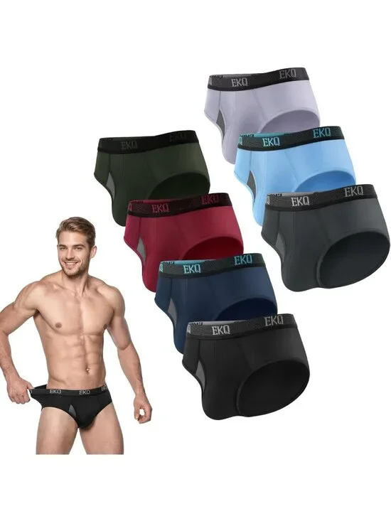 7-Pack Tagless Men's Briefs with Contour Pouch, Soft Bamboo, Breathable