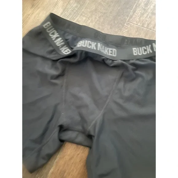 Duluth Trading Co Buck Naked Performance Boxer Briefs Mens Large Black Mesh