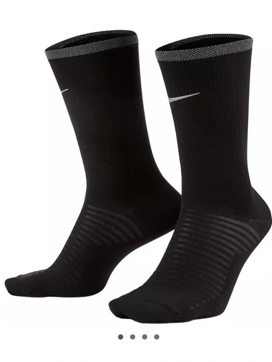 NWT Nike Spark Running Cushioned Crew Socks Black Dri-Fit Men 6-7.5 Wmn 7.5-9