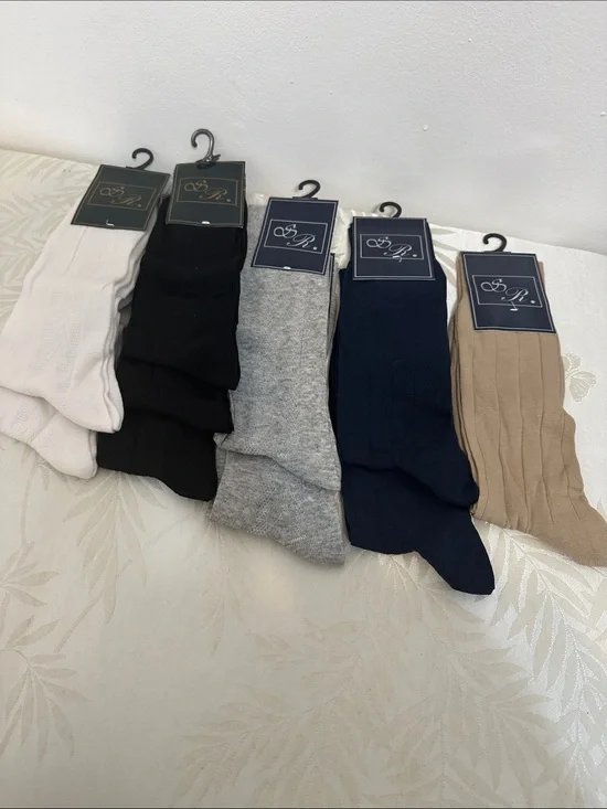New dress Socks 10 pairs White, Black, Gray, Navy, Tan)