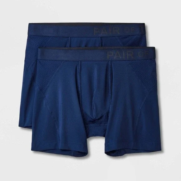171. Pair of Thieves Men's SuperCool Boxer Briefs 2pk In Navy Color Size Large