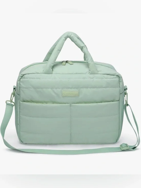 Buzz & Bloom Mint Sage Green Diaper Bag Tote