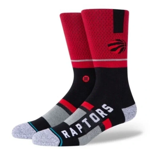 STANCE TORONTO RAPTORS SHORTCUT 2 SOCKS MEDIUM 6-9 SIAKIM VANVLEET NEW MENS MED