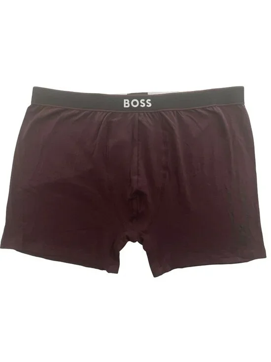 Hugo BOSS Boxer Briefs Burgundy Cotton Blend Elastic Waistband Men's Sz 2XL NEW