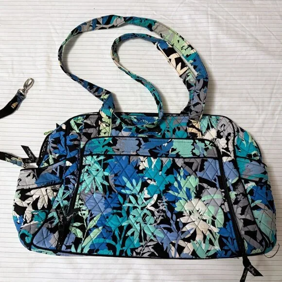 Vera Bradley XL Weekend Stroll Around Baby Diaper‎ Carry All Blue Tropical Tote