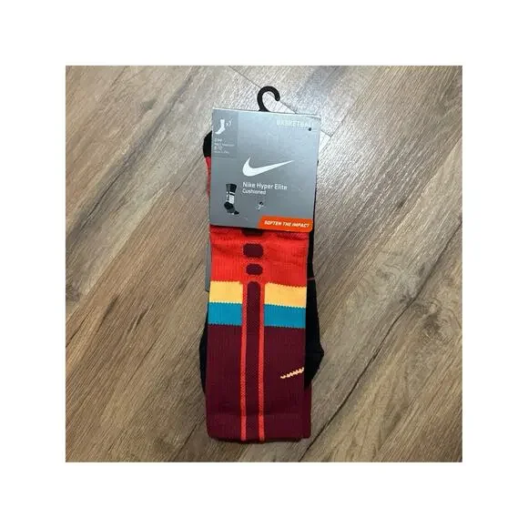 2013 Nike Hyper Elite Cushioned Basketball Dri-Fit Red blue Vintage Crew Socks