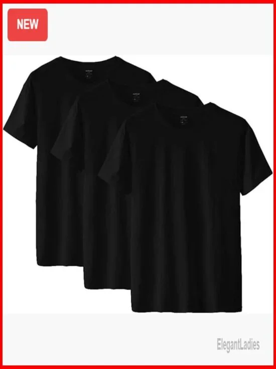 Soft Modal V-Neck Undershirts 3-Pack, Classic Fit, Short Sleeve