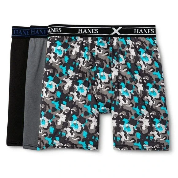 Hanes Premium Men's Performance Boxer Briefs 3pk - Multicolored
