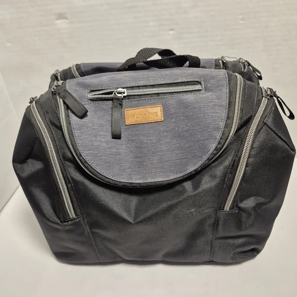 Goldbug Diaper Bag‎ Backpack Stroller Bag Gray Black Multi-Pocket Travel
