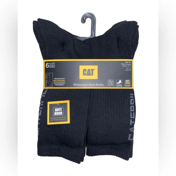 CATERPILLAR CAT Boot crew socks 6-pack