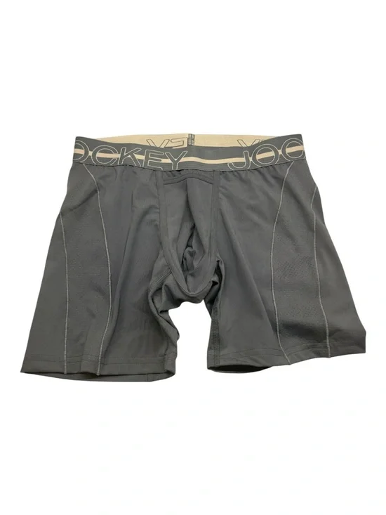 Jockey Athletic Microfiber Stretch Boxer Brief Pouch Underwear Size M Gray