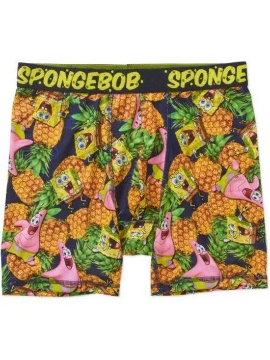 SpongeBob SquarePants Boxer Briefs S 28 - 30 Pineapple & Patrick Print NEW