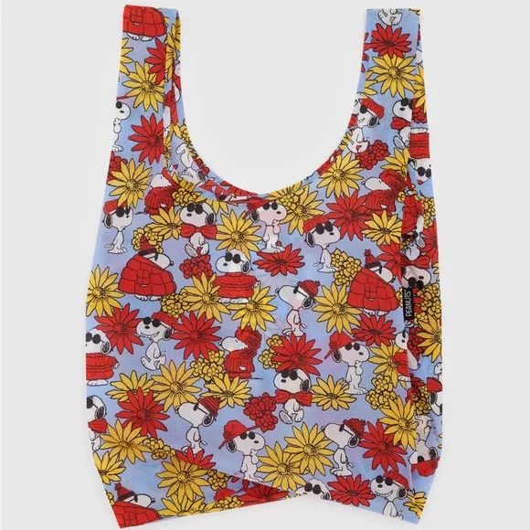 BAGGU x Peanut NWT Snoopy Sunflower Reusable Bag Limited Edition