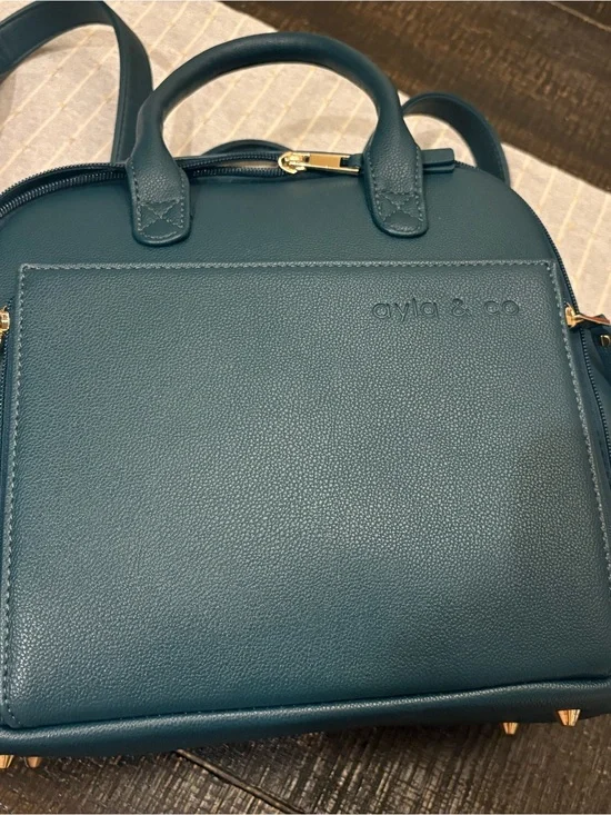 Ayla & Co. Mini Convertible Diaper Bag in Peacock