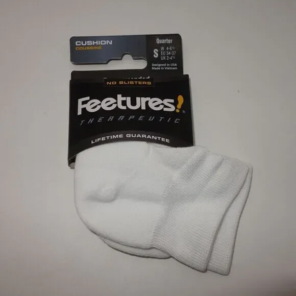 NEW Feetures Therapeutic Cushion Quarter Compression Socks Women's Small