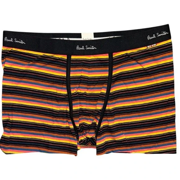 Paul Smith‎ Mens XL Striped Trunk Boxer Briefs Multi-color Organic Cotton New