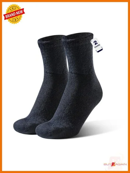 Alpaca Wool Diabetic Socks for Men Women Non Binding Wide Loose Fit Thick Warm