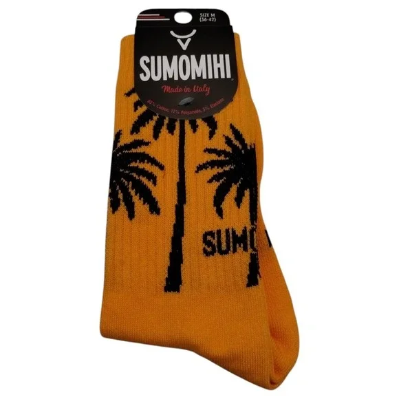 Sumomihi Palms‎ Orange socks Men's M 36-42