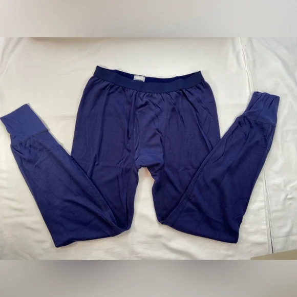 Men’s Long John Bottoms New Blue Size Medium‎