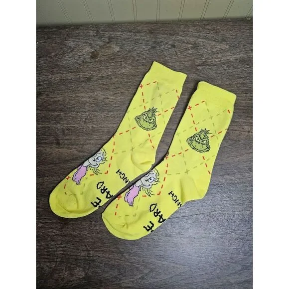McDonald’s Grinch Meal Socks Limited Edition Yellow Socks 2025 Opened New Unworn