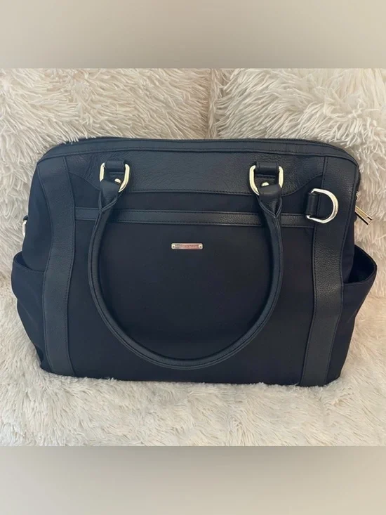 Rebecca Minkoff Knocked Up Diaper Bag Black Nylon Leather Baby Bag NWOT
