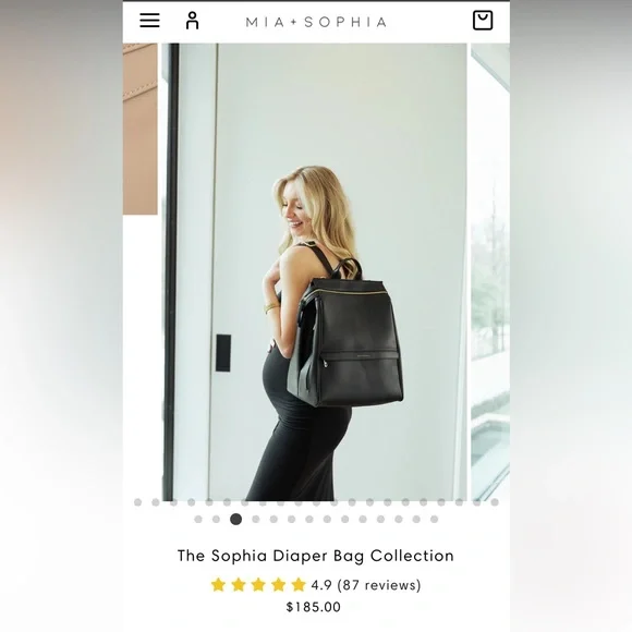 Sophia Black Diaper Backpack