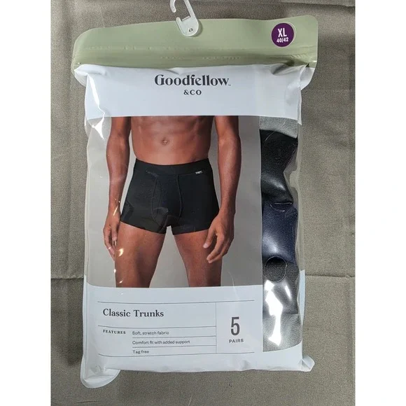 Goodfellow & Co Men's Classic Boxer‎ Briefs 5pk Size XL 40/42 Factory Sealed