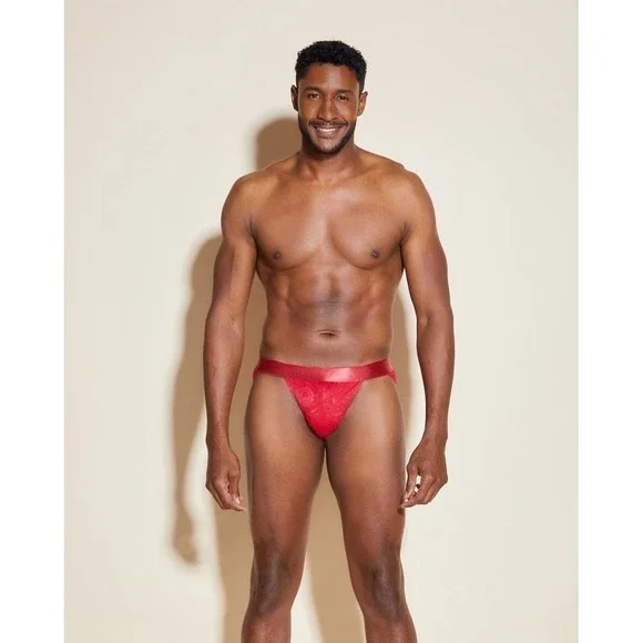 Cosabella Red‎ Never Say Never Lace Sports Brief Luxury Designer Underwear M